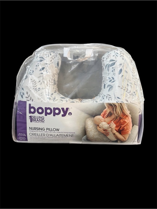 Boppy Other - Boppy Nursing Pillow - White with Gray Leaf Print